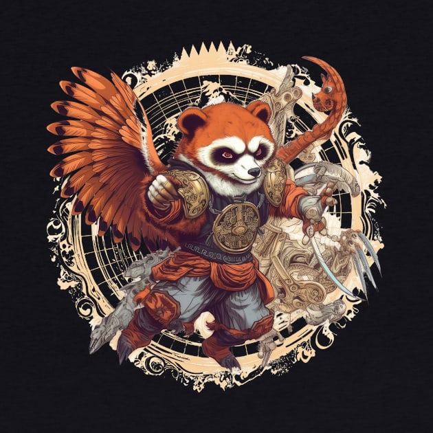 Red Panda Kung-Fu - Flying and Fighting with Furry Fury by MerlinArt